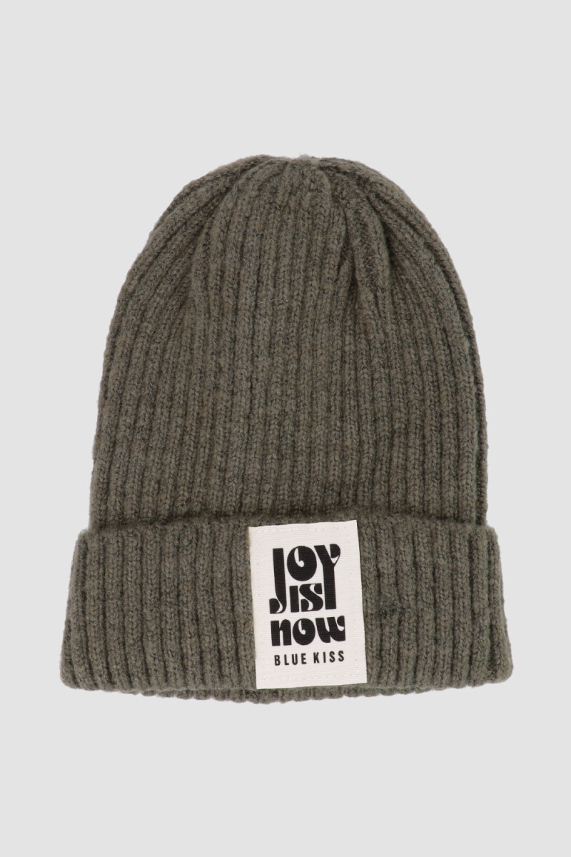 Gorro basic rubber dama Gris