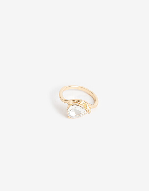 Anillos Chicos Metal Anillo Strass Dedo Meñique - Dorado