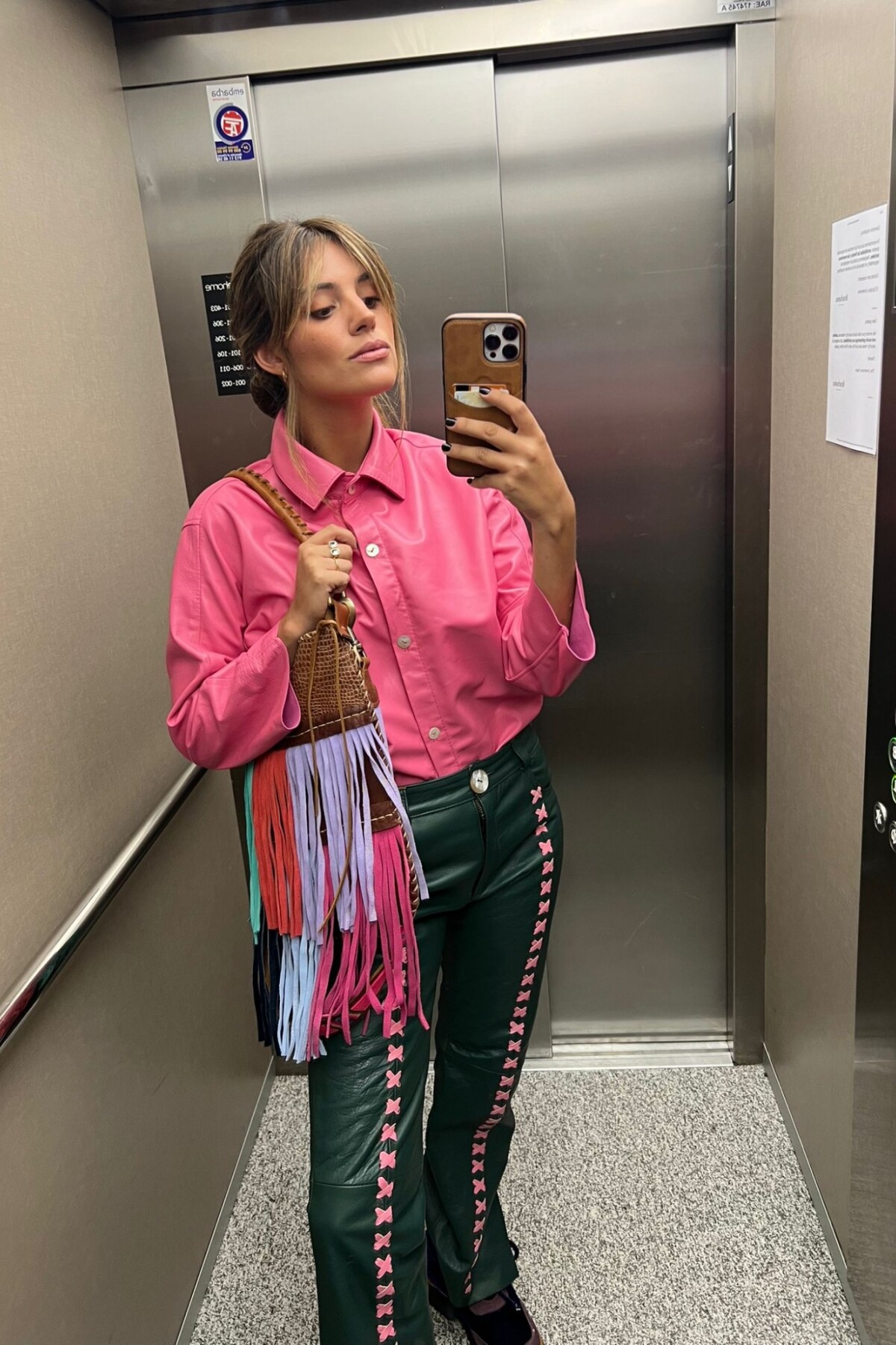 Leather Vila Shirt Chicle