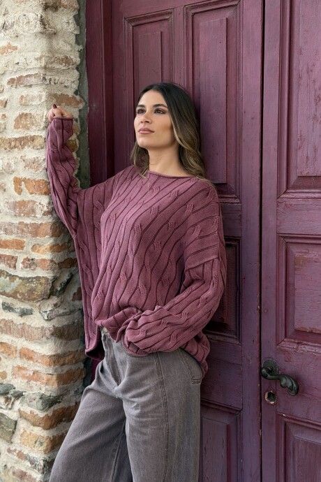 SWEATER FLORA Magenta