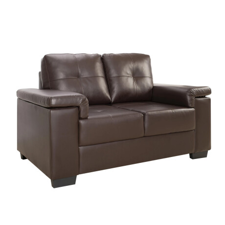 Sillon 2 cuerpos Eco Cuero Luares Chocolate