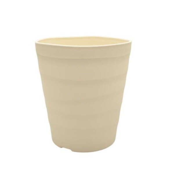 MACETA PLASTICA 17,5 X 19CM CREMA CON RELIEVE Maceta Plastica 17,5 X 19cm Crema Con Relieve