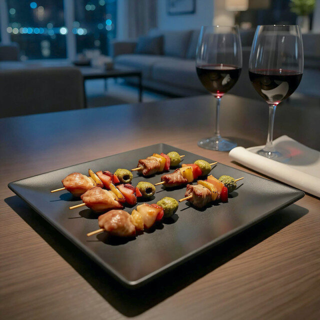 6 Mini Brochettes de Carne 6 Mini Brochettes de Carne