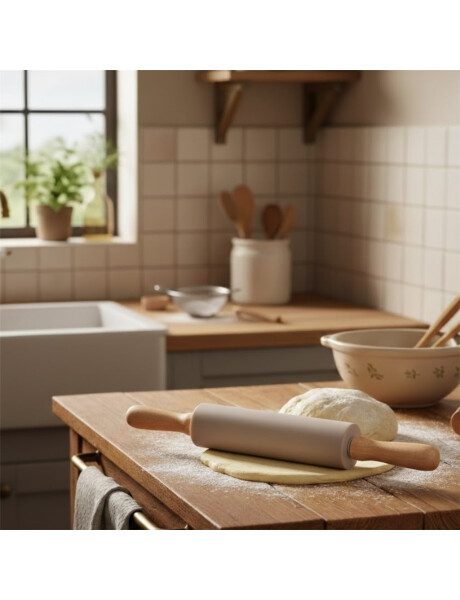 PALOTE 38CMS MADERA Y SILICONA BEIGE PALOTE 38CMS MADERA Y SILICONA BEIGE