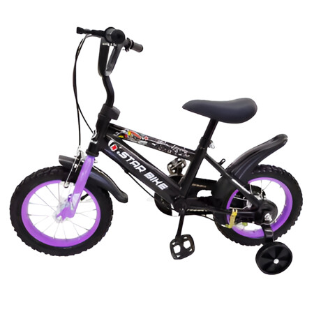 Bicicleta Niño Star Bike Rodado 12 VIOLETA-NEGRO