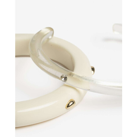 Set de Pulseras Acrílico Dorado