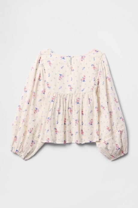Camisa Niña Ivory Frost Floral