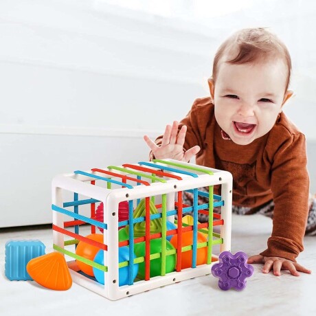 Juego Caja Didáctica Estimulación Motriz +12 Pz Bebé Huanger Multicolor