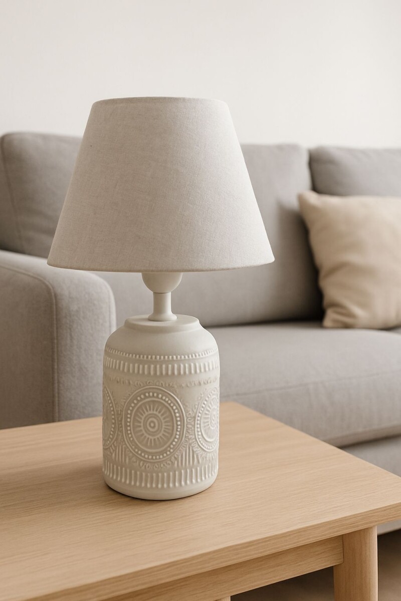 Lampara Portatil De Mesa De Ceramica Arena 
