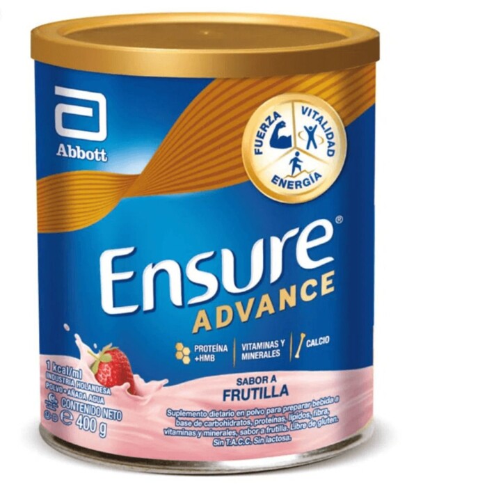 ENSURE ADVANCE PVO FRUTILLA FR. X 400 GR única