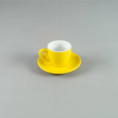 Taza de Cafe de 90 ml c/ Plato 11,5 cm Amarillo Choosing Taza de Cafe de 90 ml c/ Plato 11,5 cm Amarillo Choosing