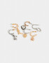 Aros Argollas Set Multi dijes Set De Aros Argolla Multidijes - Combinacion Bicolor