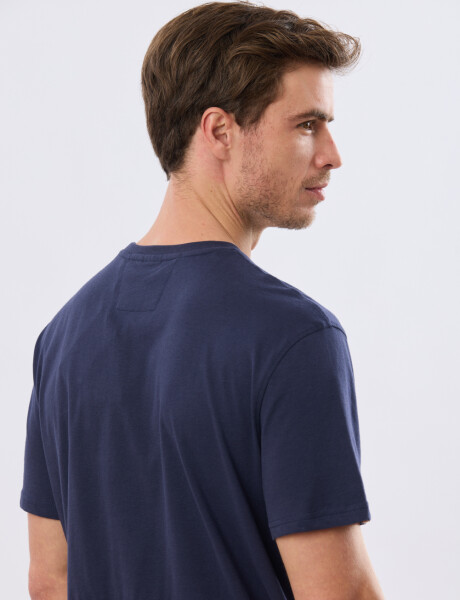REMERA ESTAMPADA DE ALGODÓN Azul