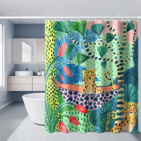 Cortina de Baño 180x180cm Tigre