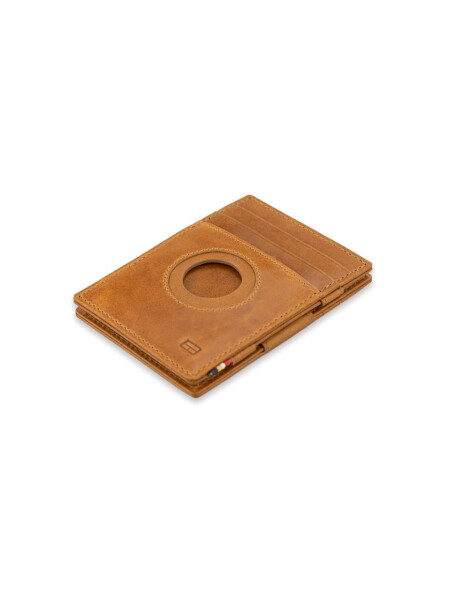 ESSENZIALE MAGIC AIRTAG WALLET BRUSHED COGNAC