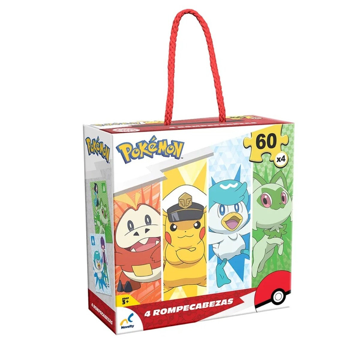 Puzzle 60 Piezas 4 en 1 – Pokémon Horizon 