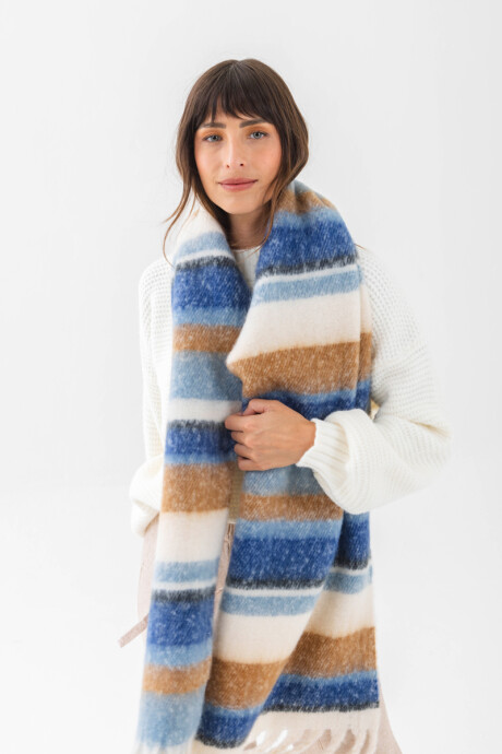 Bufanda Sunset Azul/Blanco