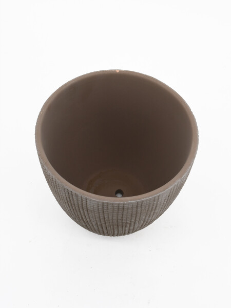 MACETA DECORATIVA MARRON