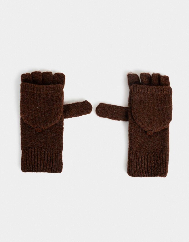 Guantes Varios Guantes Tejidos Mitones - Marron Chocolate