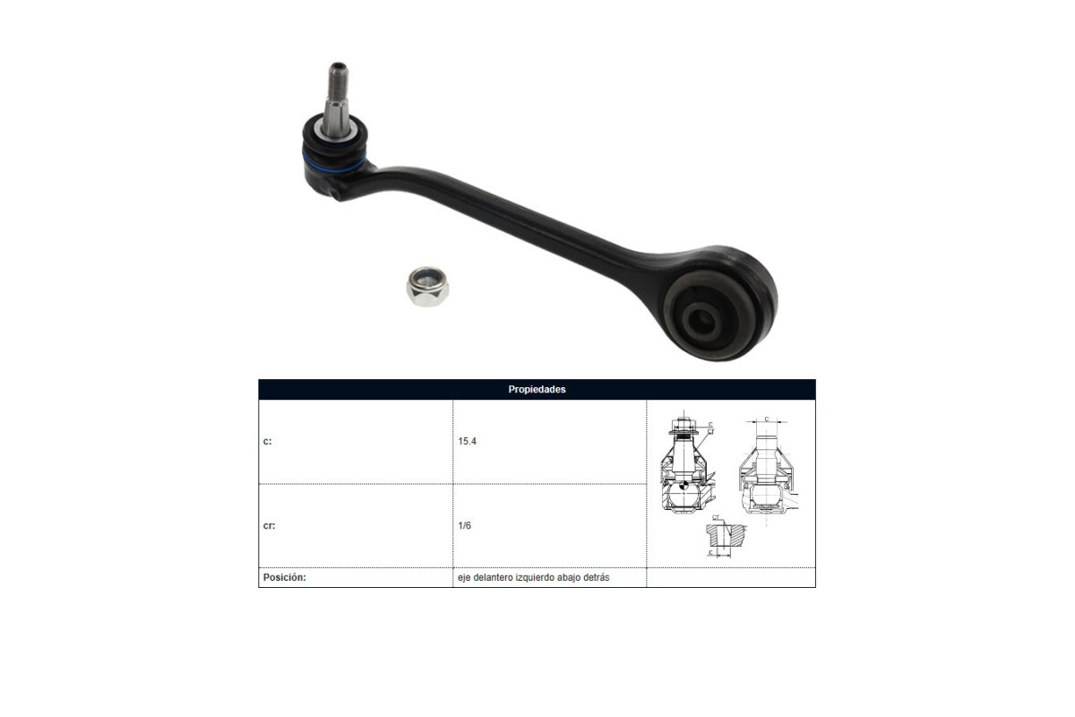 Brazo De Suspension Del BMW X3 (E83)/X3 Diesel (E83) 03-09 Izq Brazo De Suspension Del BMW X3 (E83)/X3 Diesel (E83) 03-09 Izq