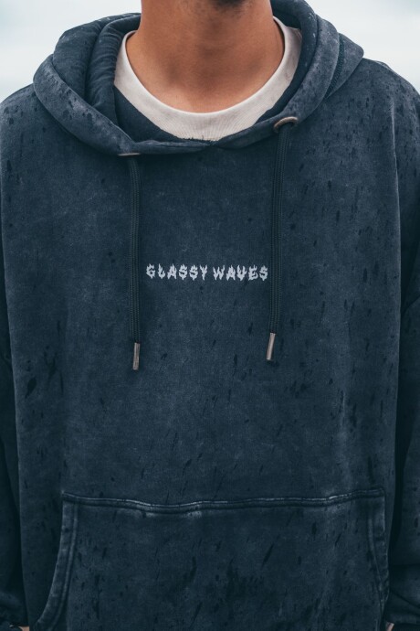 Hoodie Brasa Boxy Fit / Negro Wash U