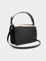 Bolso De Hombro Con Detalles De Piel burdeos
