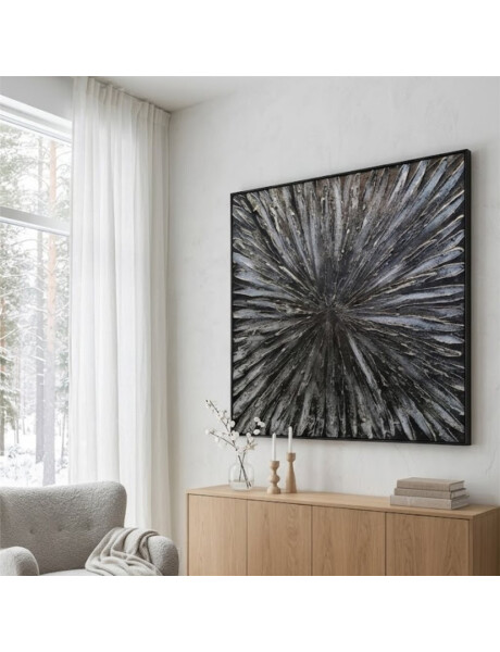 CUADRO CANVAS 60x60cm MARCO PINTURA FLOR GRANDE CUADRO CANVAS 60x60cm MARCO PINTURA FLOR GRANDE
