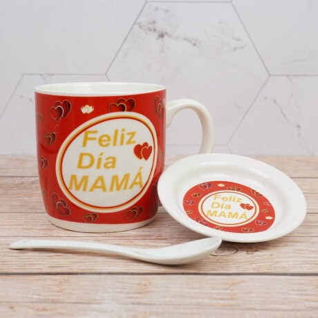 Set de taza, plato y cuchara Día de la Madre Set de taza, plato y cuchara Día de la Madre