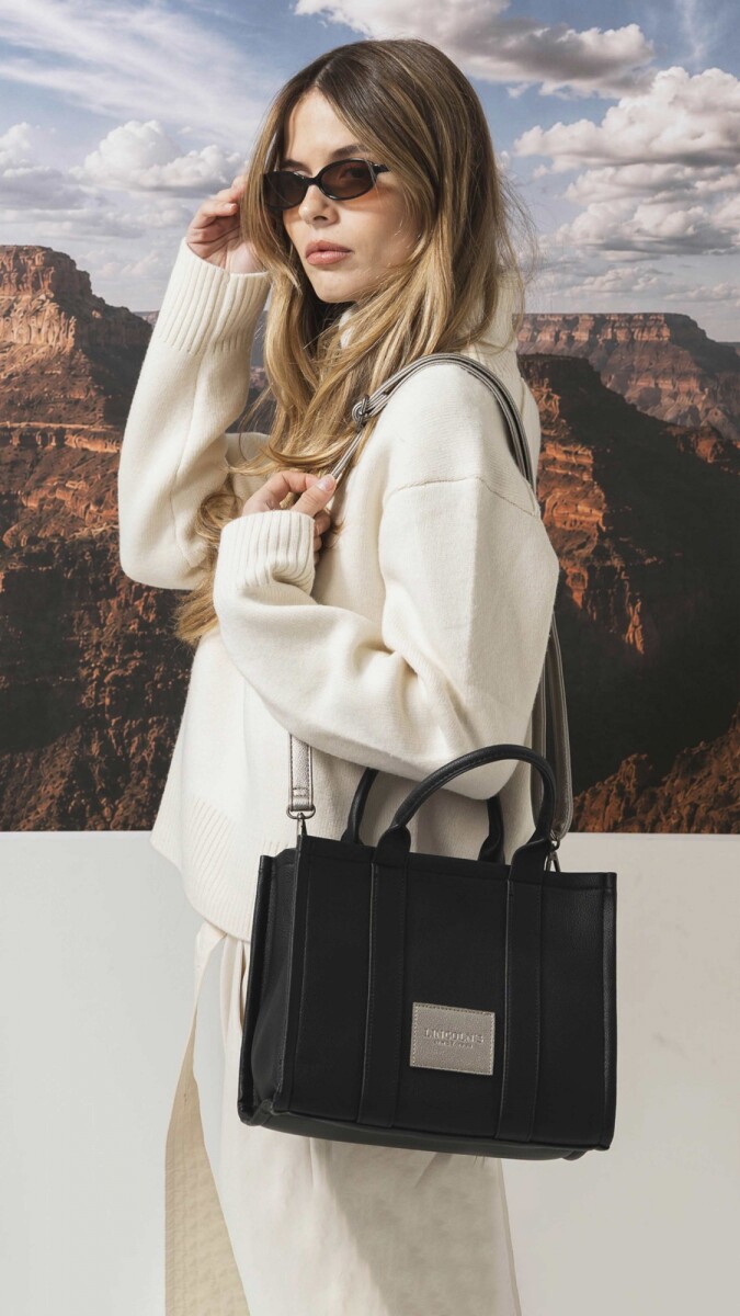 CARTERA MARILYN - NEGRO Y PELTRE 