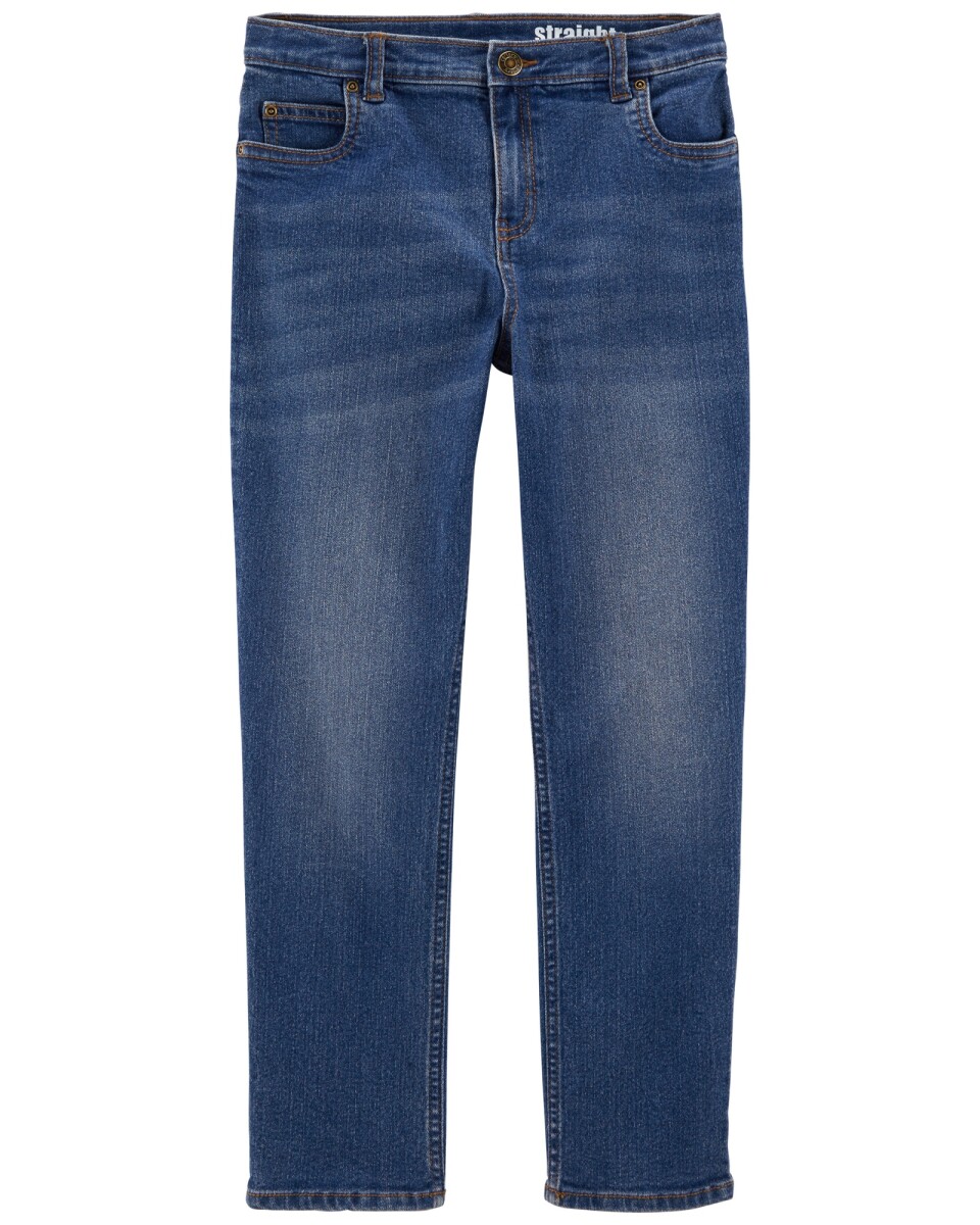Pantalón jean clásico, lavado medio. Talles 5-8 