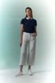 Jean cropped Alanis blanco