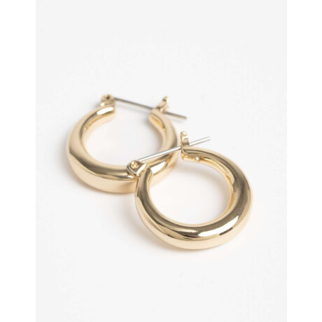 Argollas Metal Plateadas Dorado