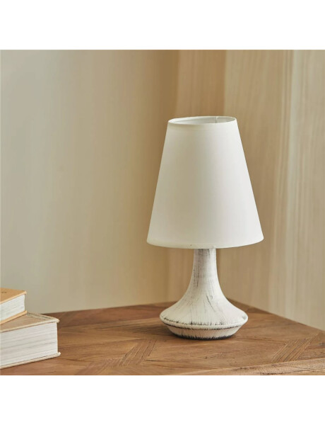 LAMPARA DE MESA BASE PORCELANA 16X16X30CM BLANCO LAMPARA DE MESA BASE PORCELANA 16X16X30CM BLANCO