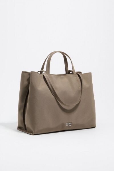 BOLSO SHOPPER Gris Topo