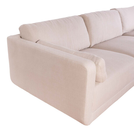 SOFÁ C/CHAISE MÁS DE 4 CUERPOS TELA NATURAL-BEIGE POLY BEIGE