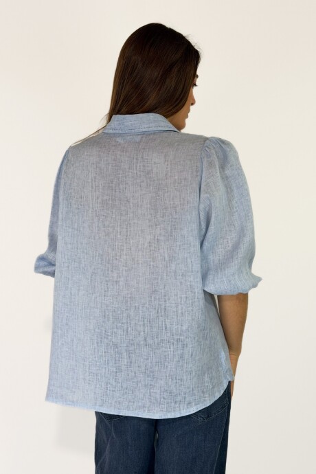 CAMISA AMORA Celeste