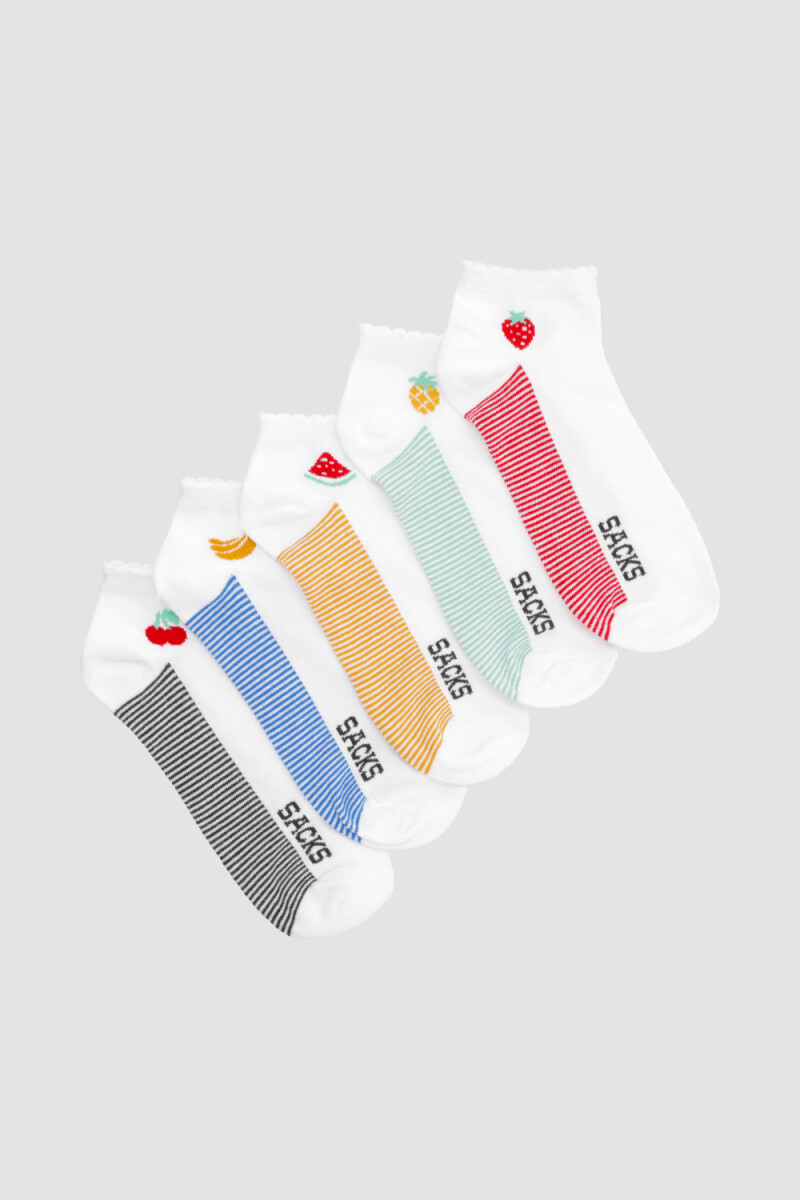 Pack de 5 medias cortas colores lisos Variante 39