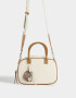 Bowling Cartera Bowling Con Charm - Blanco Crudo