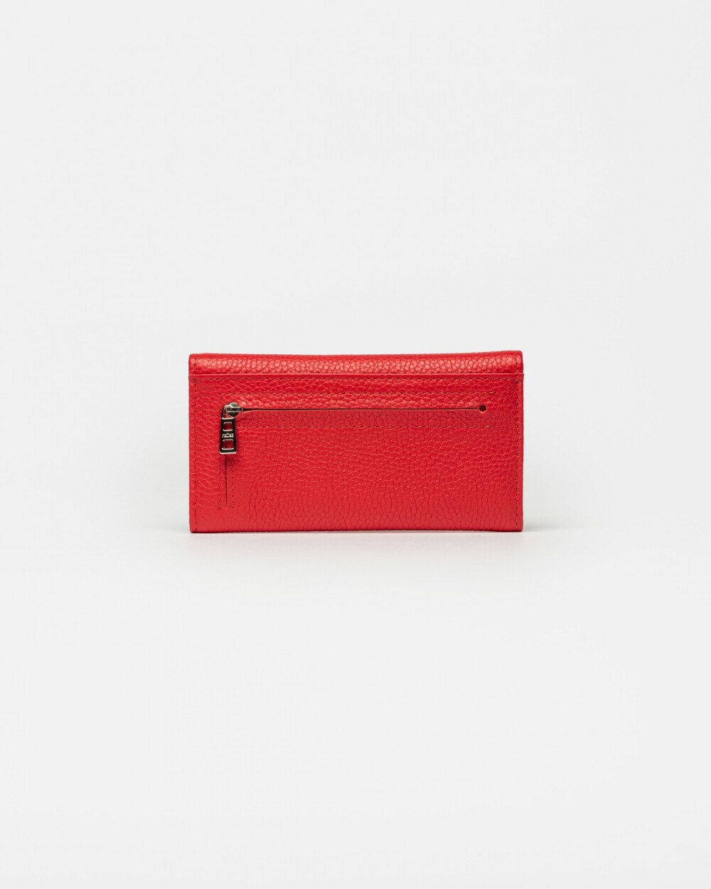 Billetera Katy en cuero graneado Rojo