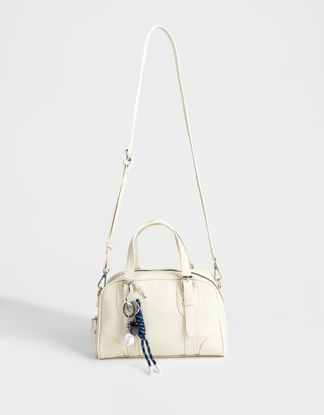 Bowling Sport Cartera Bowling Con Charm - Blanco Crudo