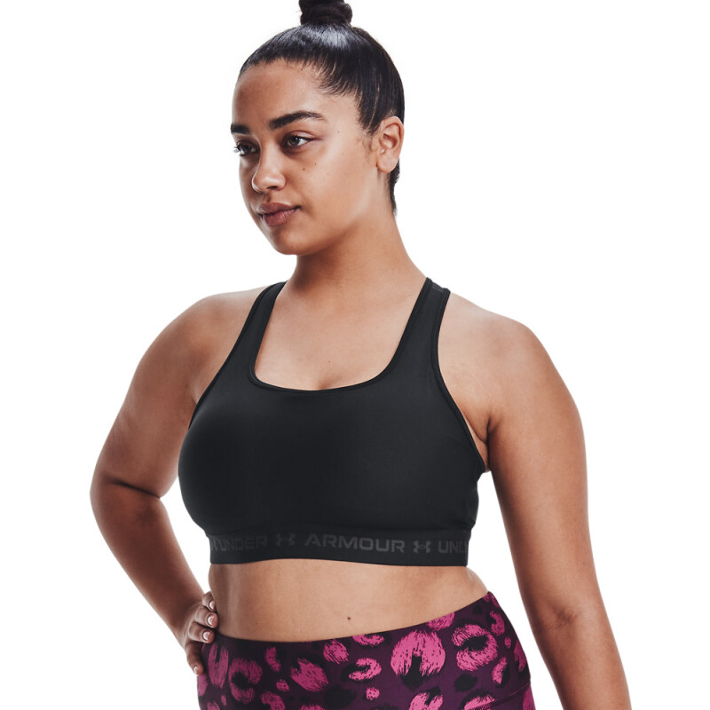 UA Crossback Mid Bra-PPL BLK-001