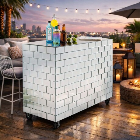 MESA DE BAR SOLEA MIRROR Plateado - -