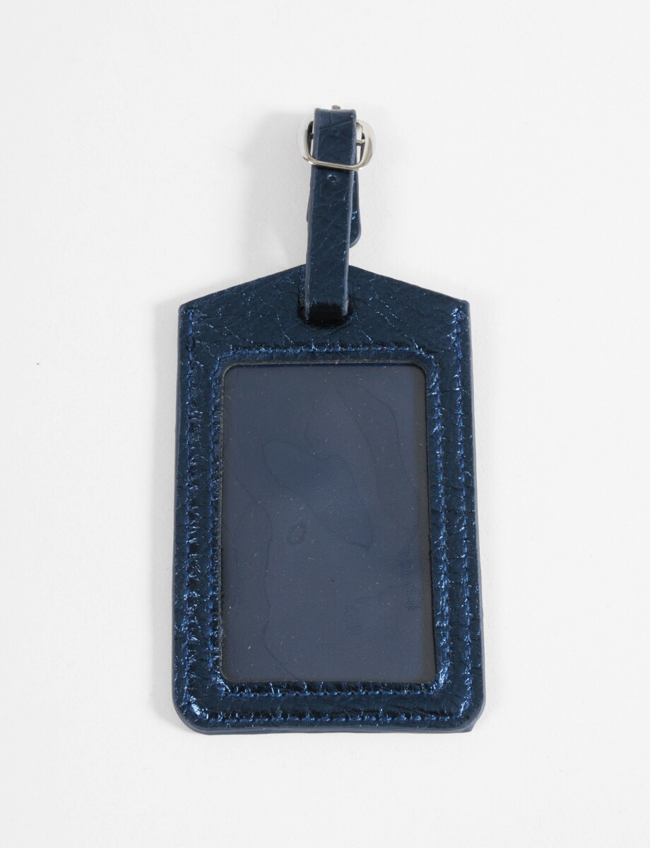 Tag de valija metalizado - azul 