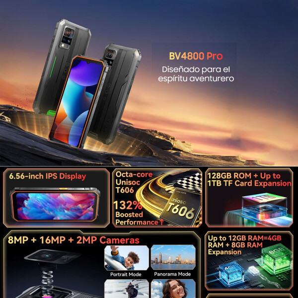 Blackview Bv4800 Pro 12gb (4gb+8gb)ram 128gb + Regalo PK BLACKVIEW BV4800 PRO 4/128 NEGRO +REG