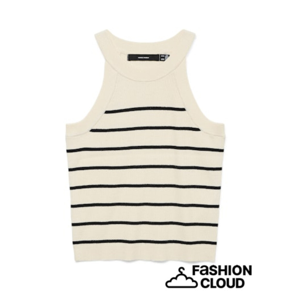 VMSABA RIB SL O-NECK TOP GA NOOS - BIRCH 