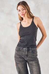 Musculosa Lurex Negro