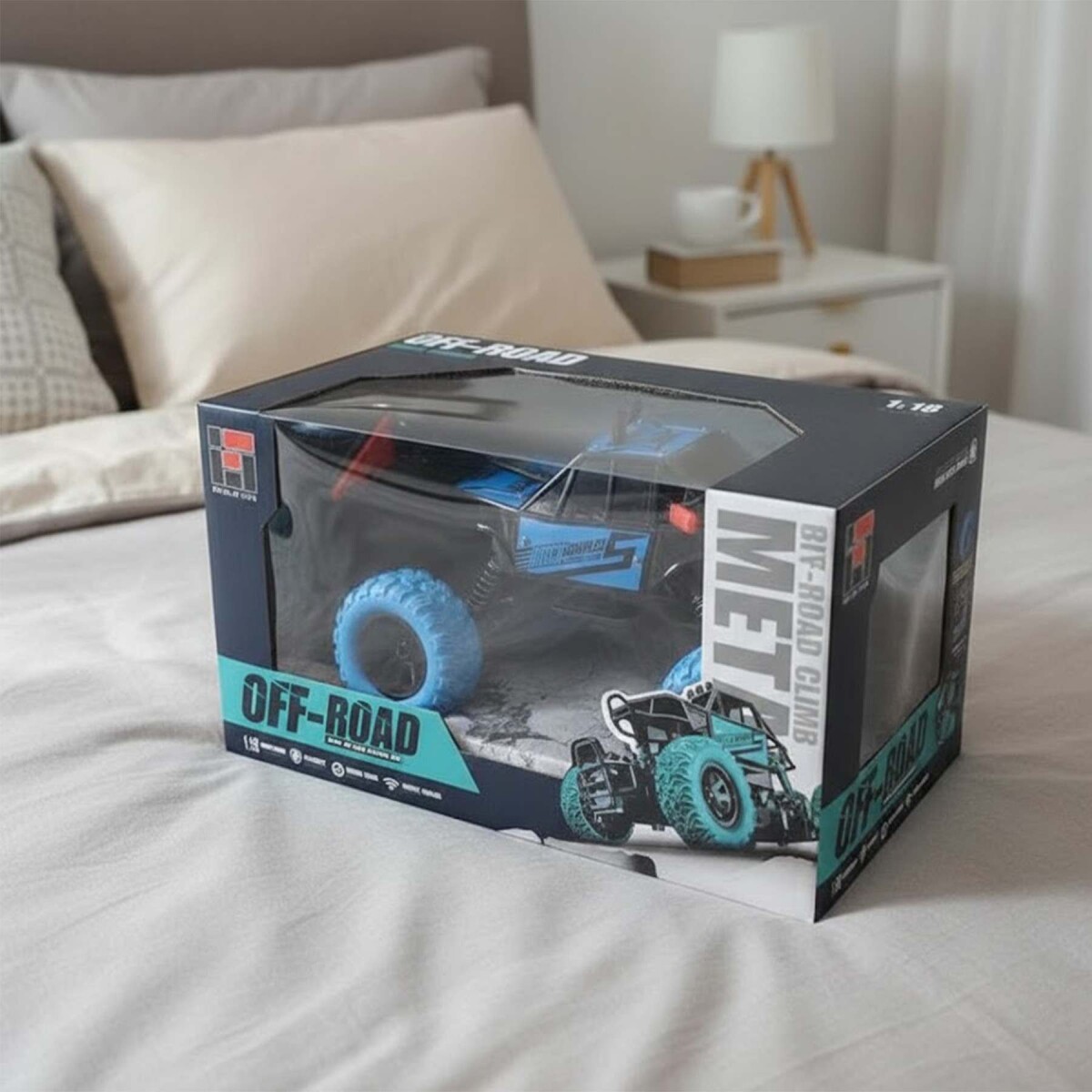 Auto A Control Remoto Todoterreno Motion Climb Recargable - Color Celeste 