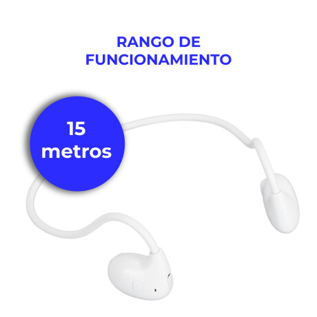 Auriculares Bluetooth Diseño Abierto Cómodo Ligero Blanco