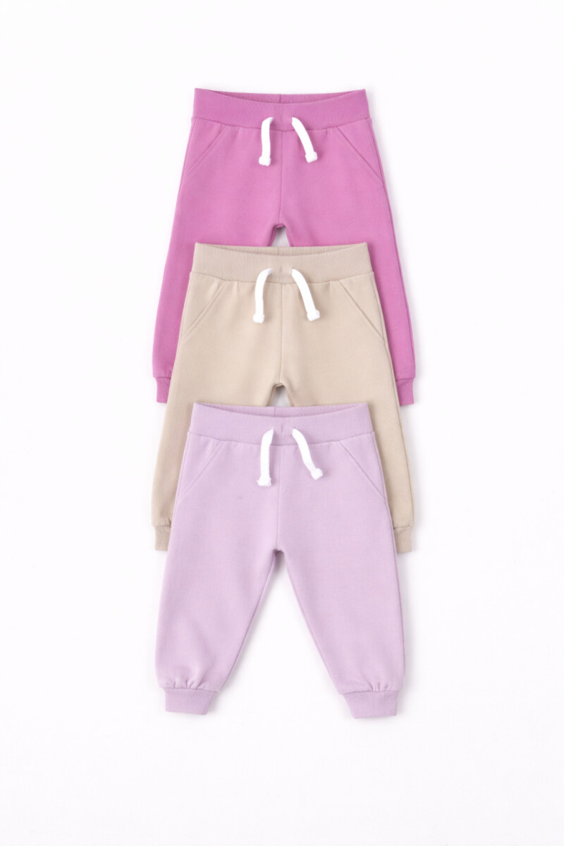 PANTALON EMMA III PACK X 3 - LILA 