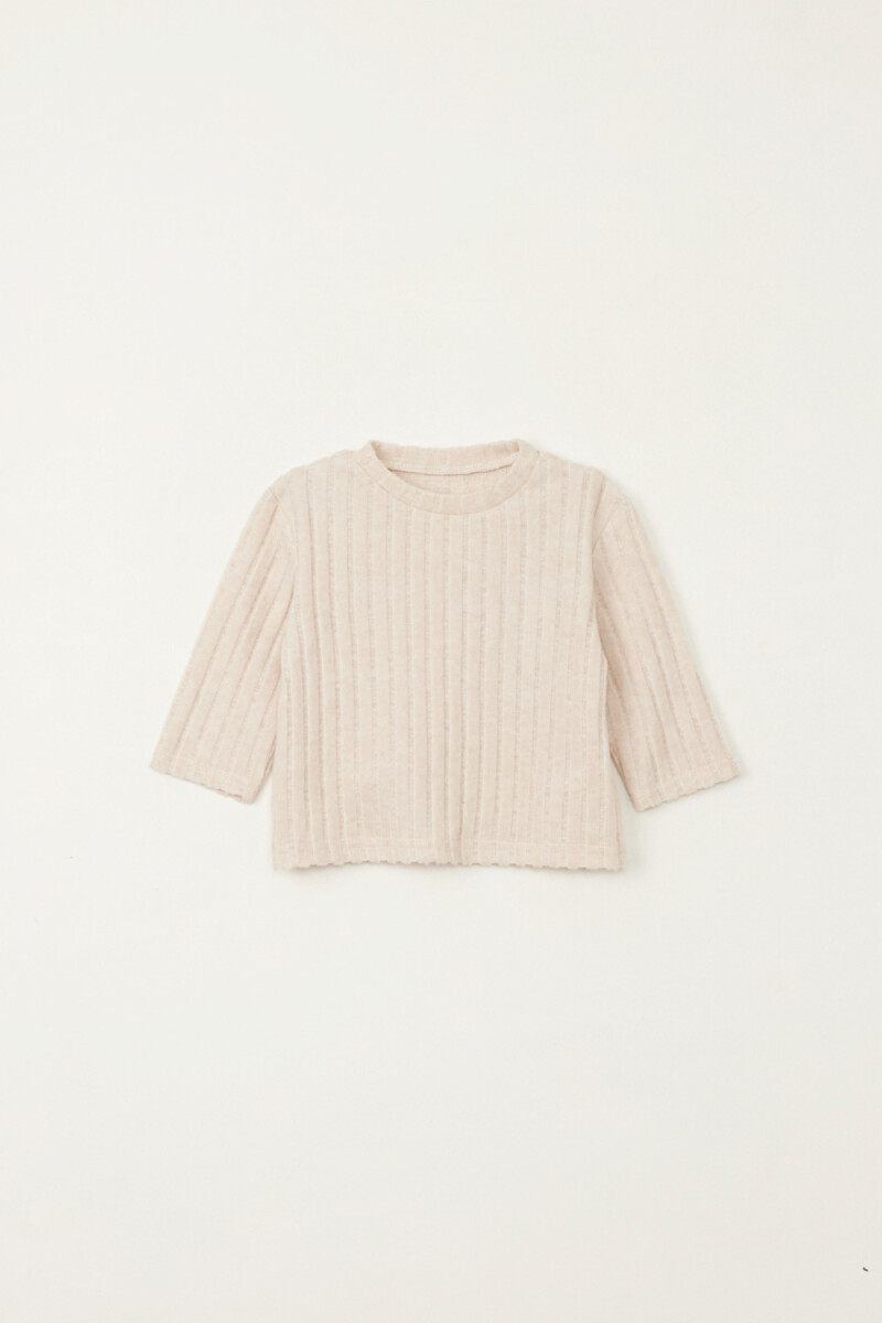 Remera rib nudo - Crudo 